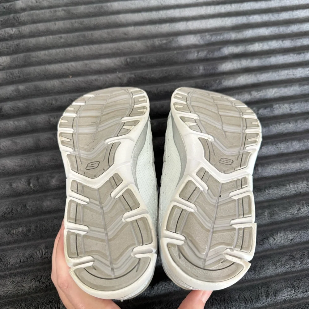 Skechers Air-Cooled Memory Foam Women's White Slip-On Walking Sneakers - Picture 11 of 11